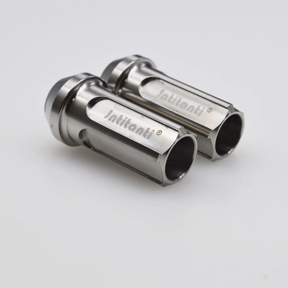 Jntitanti  Gr5 Titanium Anti-Theft Lug Nut M12x1.25x45 Cone Seat Open End for Nissan Suzuki Subaru Toyota 86 etc