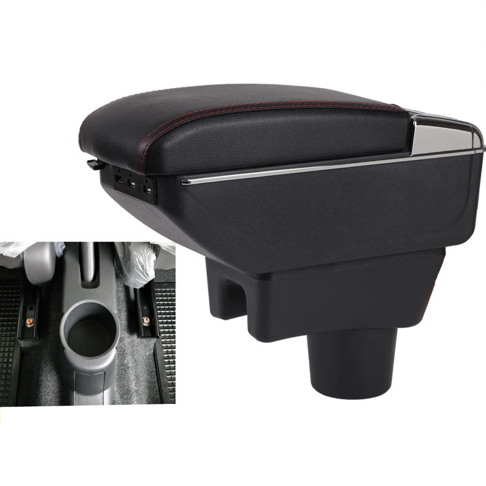 

For Mitsubishi Attrage Armrest box central Store content box with cup holder ashtray with USB interface