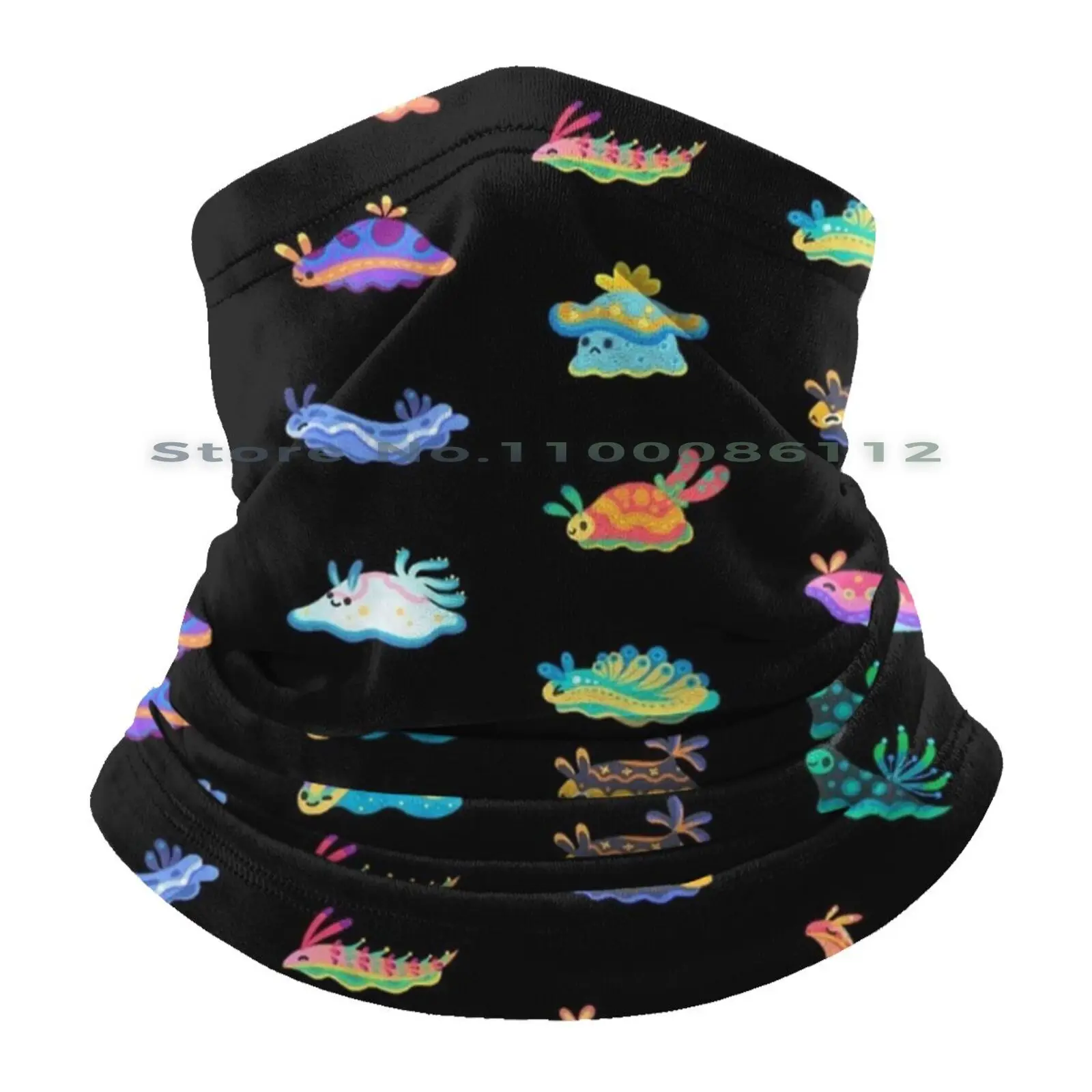 Sea Slug-Black Bucket Hat Sun Cap Nudibranch Sea Slug Marine Life Ocean Fish Aquarium Cute Animal Kids Children Pattern Kawaii