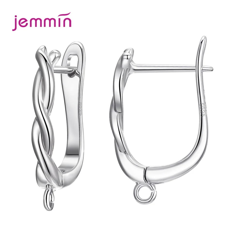 Top Selling 925 Sterling Silver  Hoop Earrings Findings For  Women Fashion DIY  Jewelry Silver  Findings Supplies