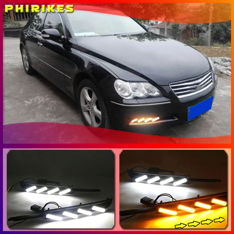 

2Pcs DRL Daytime Running Light For Toyota MARK X REIZ 2004 2005 2006 2007 2008 2009 LED Fog Lamp