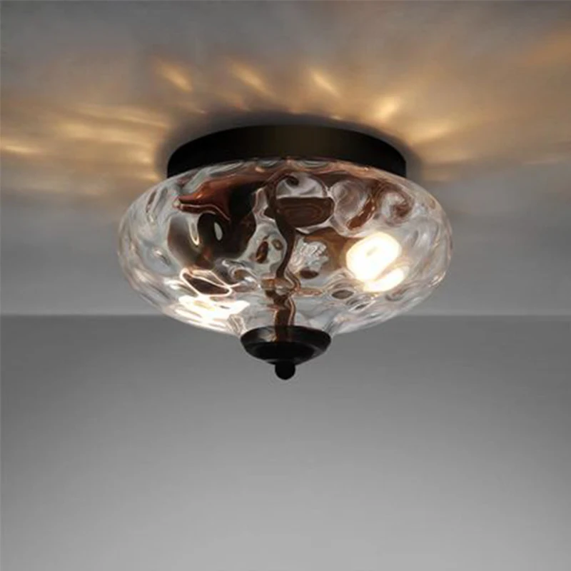 Glass pineapple loft industrial style American style creative corridor balcony porch room E27 ceiling lamp