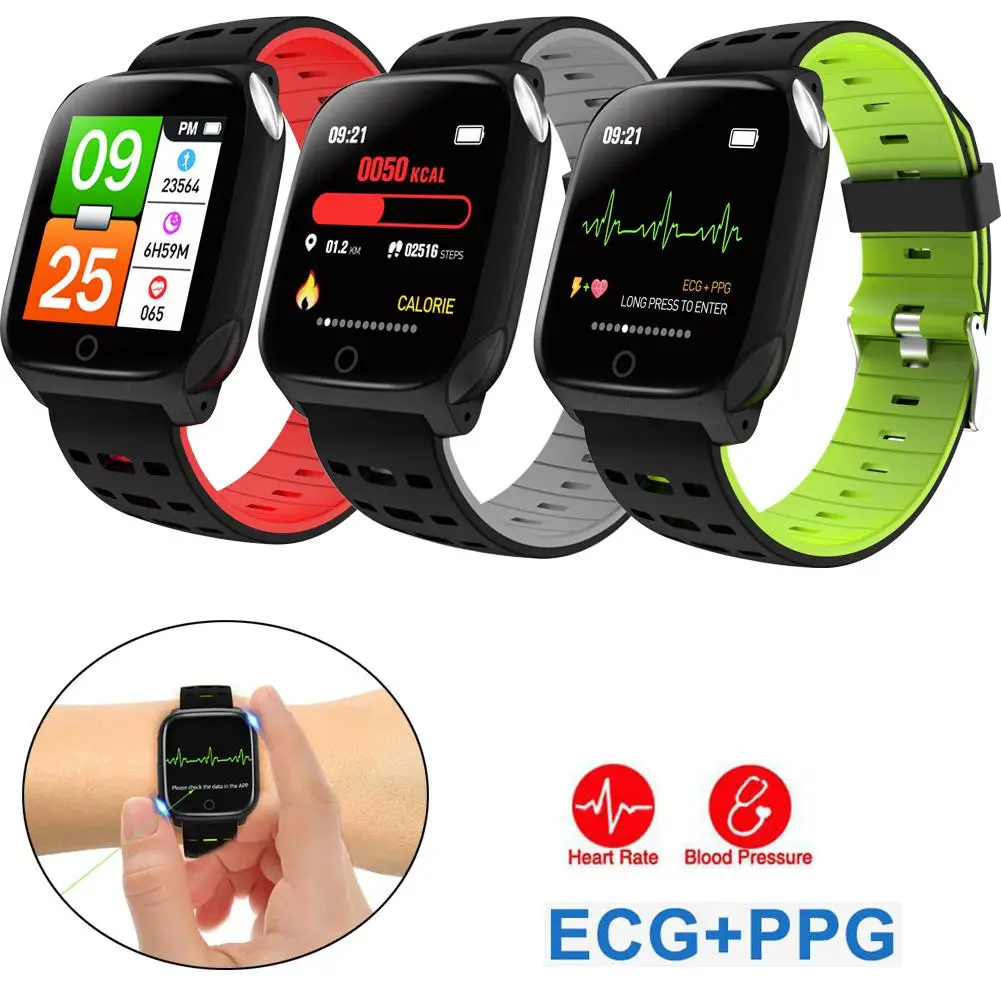 

Smart Watch ECG+PPG Bracelet Heart Rate Blood Pressure Monitor Calls Messages Reminder for Android iOS Cell Phones