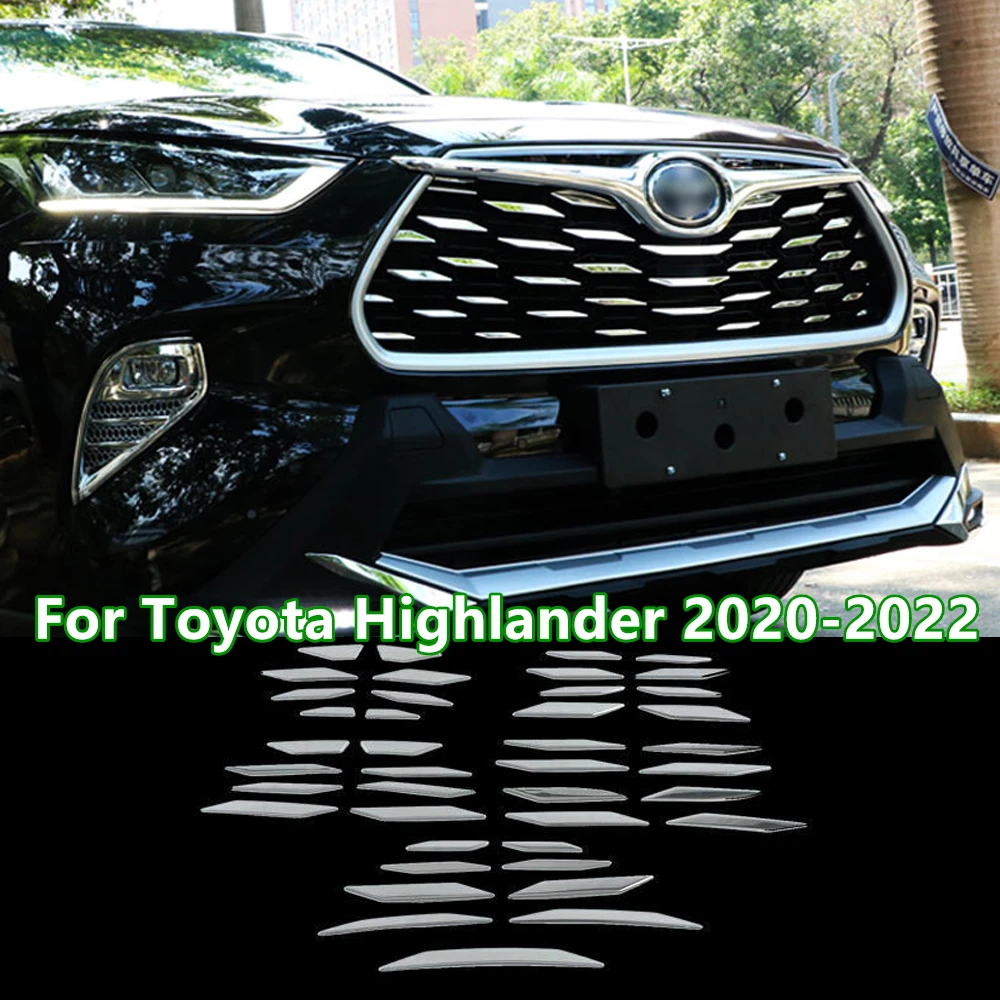 

Передняя Центральная решетка из нержавеющей стали для Toyota Highlander 2020 2021 2022