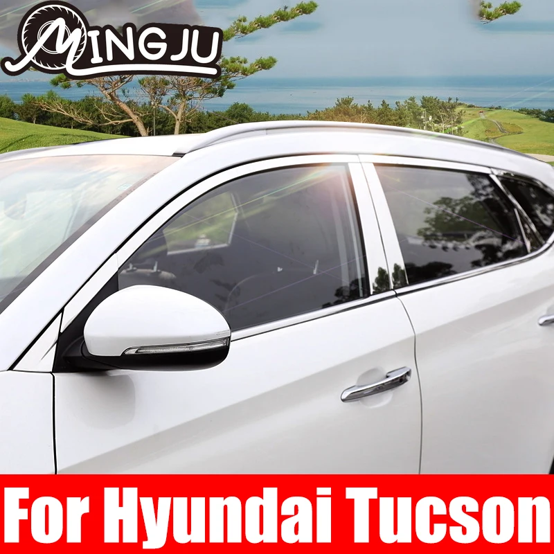 

304 Stainless Steel Strips Car Window Trim Decoration Accessories Car styling For Hyundai Tucson 2015 2016 2017 2018