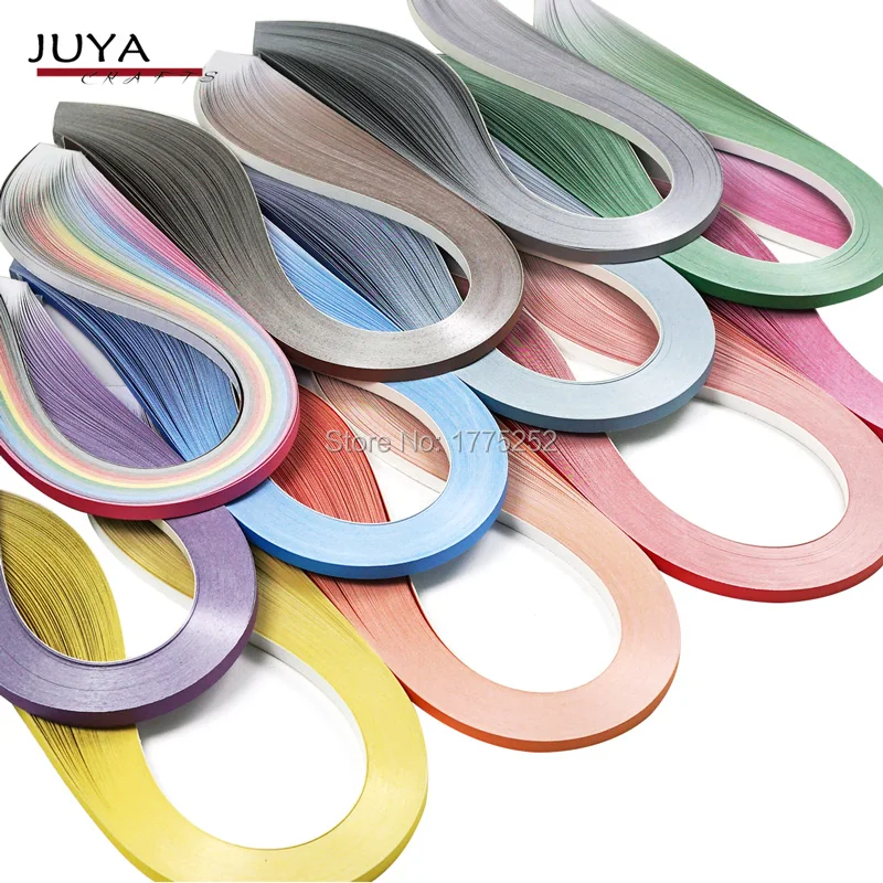 JUYA Gradiente di Carta Quilling, QP388.Each striscia dal bianco al colore scuro, 390 millimetri di lunghezza, 10 colori disponibili, 4 di larghezza