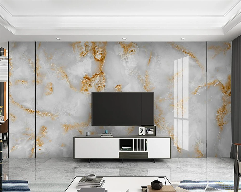 

Beibehang индивидуальные современные минималистичные светлые роскошные блестящие золотые абстрактные пейзажи мрамор папье-пейнт фон обои