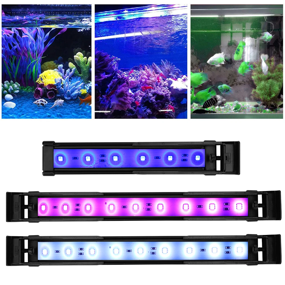 22-32cm Remote Control LED Aquarium Light Full Spectrum Hydroponics Grow Lights Fish Tank Clip Lamp Aquarium Underwater Decor