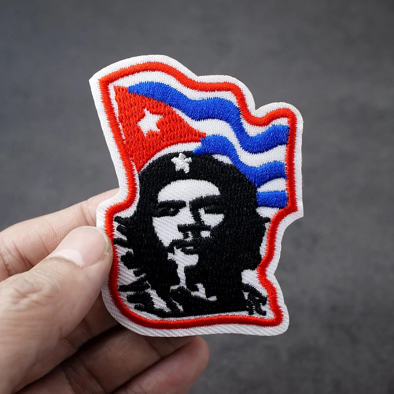 Che Guevara (dimensioni: 5,0X7,5 cm) Distintivi di stoffa fai da te Patch ricamate Applique Adesivi per vestiti da cucito Accessori di abbigliamento