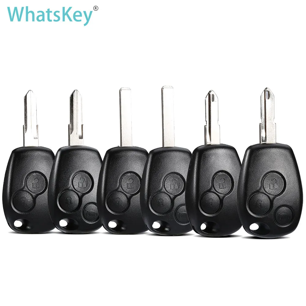 WhatsKey 2/3 przyciski NE73 VAC102 obudowa pilota z kluczykiem samochodowym pokrowiec na Renault DACIA Duster Clio Twingo Logan Modus Nissan klucz