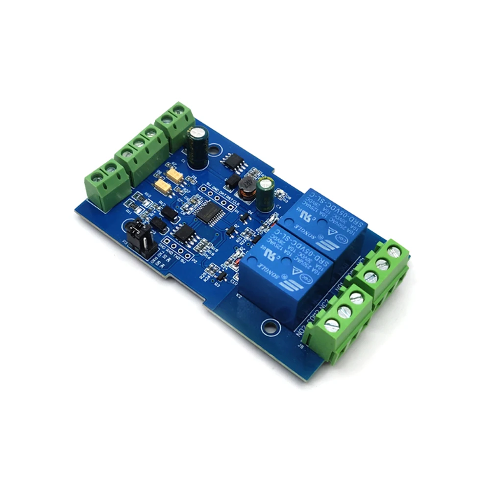 7-24V Modbus RTU Protocol 2 4 Channel Relay Module Onboard 5V 10A/250V AC DC Relay RS485 Communication TTL UART Interface