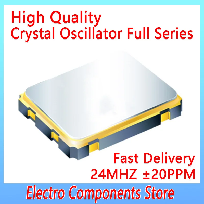 4Pin SMD Patch Active Quartz Crystal Oscillator 2520 OSC 24.000MHZ 24M 24MHZ 2025 2.0X2.5mm 3.3V ±20PPM 2.5*2.0mm Crystals