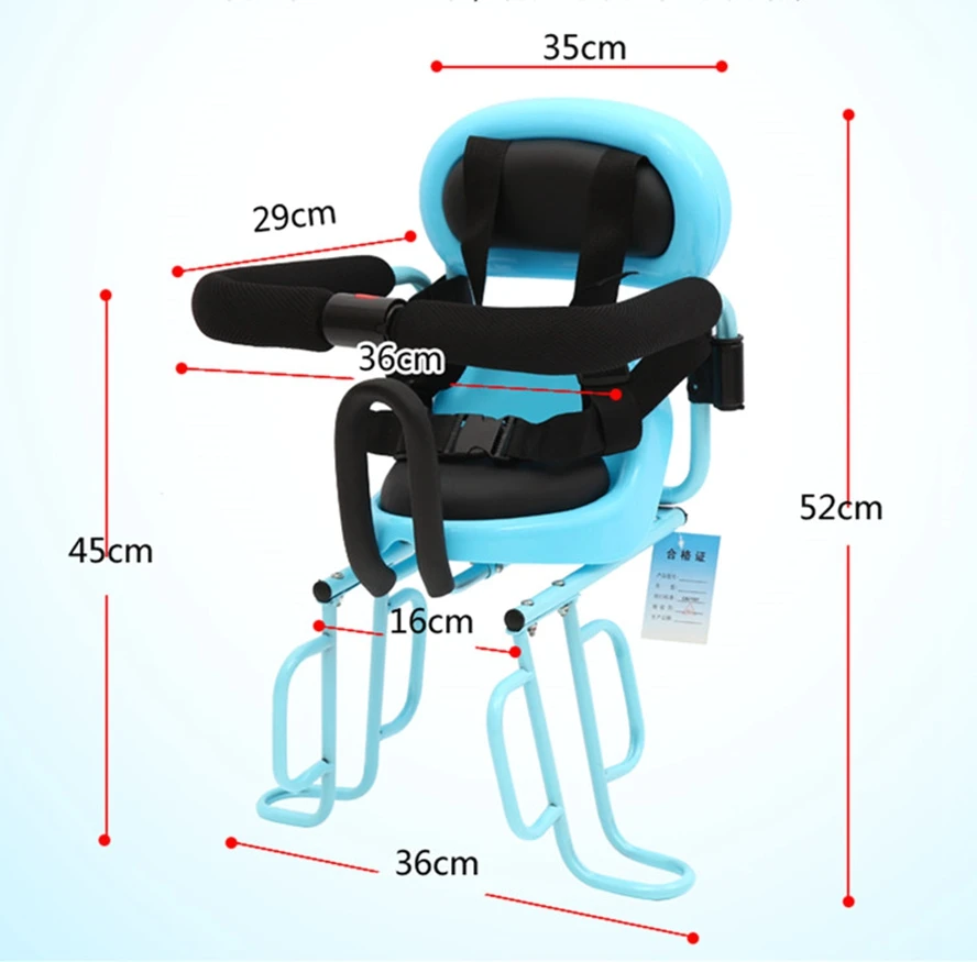 Children Safety Bicycle Seat Kids Bike Rear Chair Baby Safety Seat Mountain Bike Electric Bike Safety Seat Bicycle Back Saddle