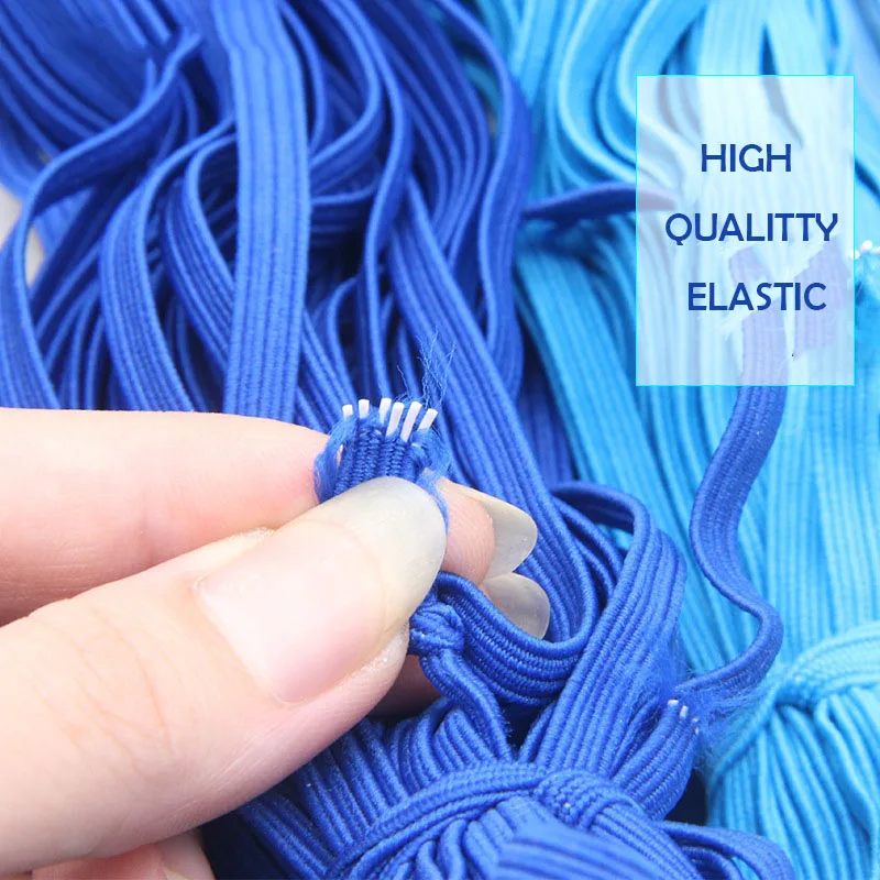 6mm Colorful High-elastic Elastic Bands Rope Rubber Band Line Spandex Ribbon Sewing Lace Trim Waist Band Garment Accessory 4y