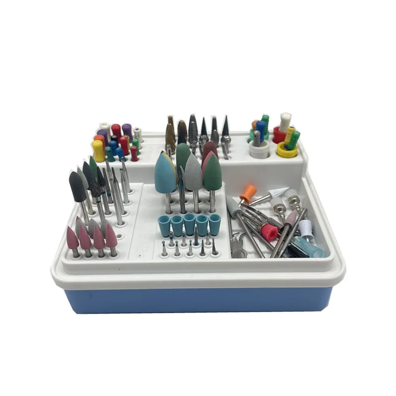 96 Holes Dental Endo Box Carbide Burs Diamond Burs Drill Placement Box Plastic Implant Holder Sterilize Case Disinfection Holder