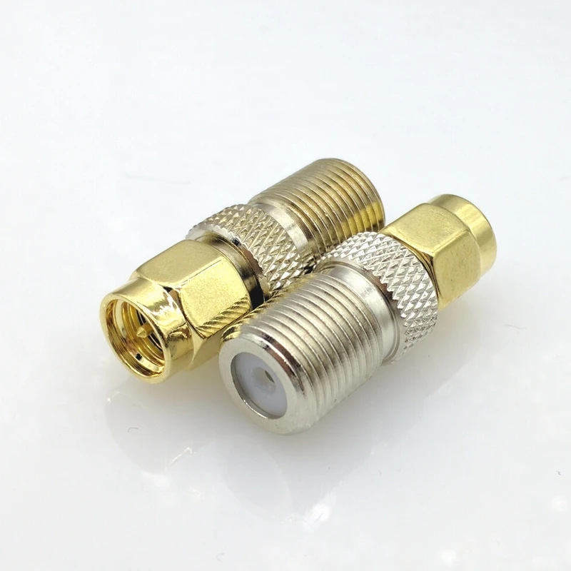 F Type Connector To SMA Straight RF Coaxial Adapter F Connector Female To SMA Male Convertor 1Pcs