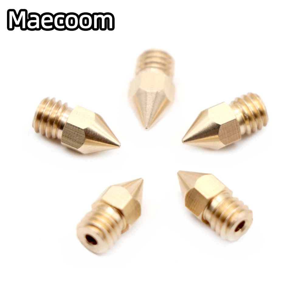 10pcs 3D 프린터 노즐 MK8 황동 노즐 M6 스레드 압출기 프린트 헤드 1.75mm A8 MK8 Creality CR-10 Ender 3v2 3D 프린터