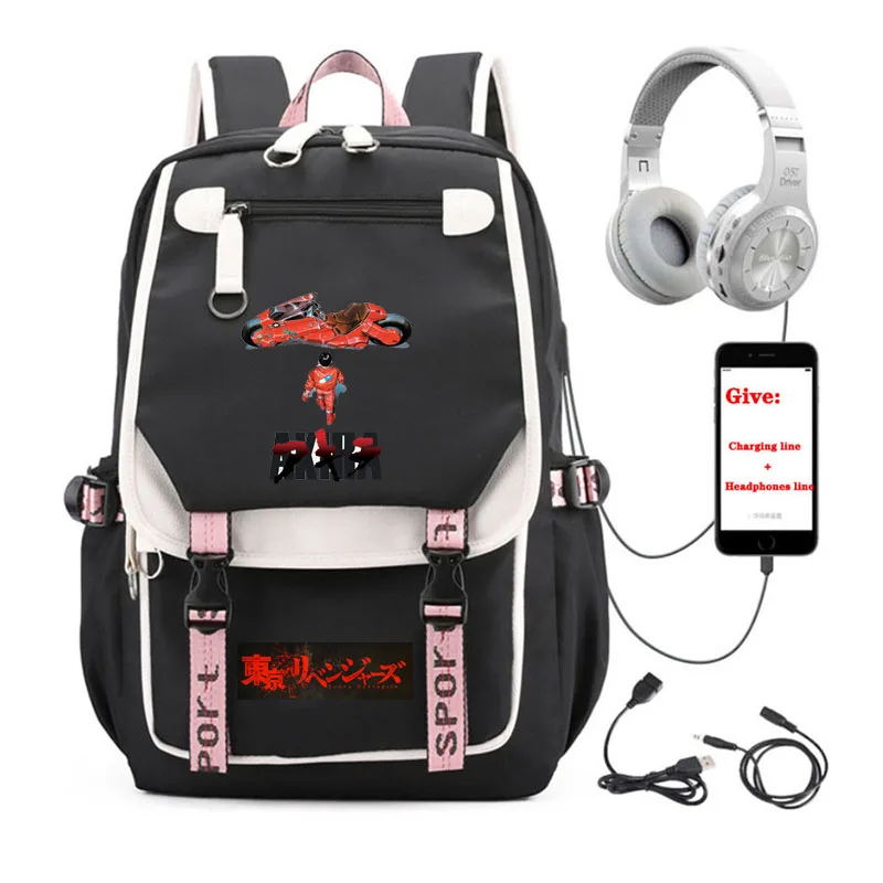 anime Tokyo Revengers backpack Women men Travel Backpack student School book Bag USB Charging teenagers Laptop packsack