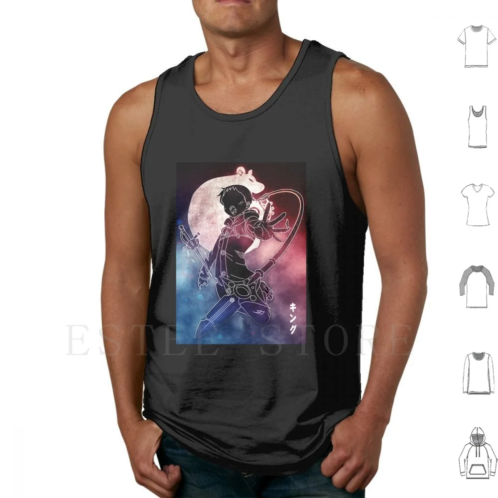 King Nanatsu No Taizai Tank Tops Vest Sleeveless Anime Sevendeadlysins Shingekinokyojin Manga Japanese Sasuke Vintage Uchiha