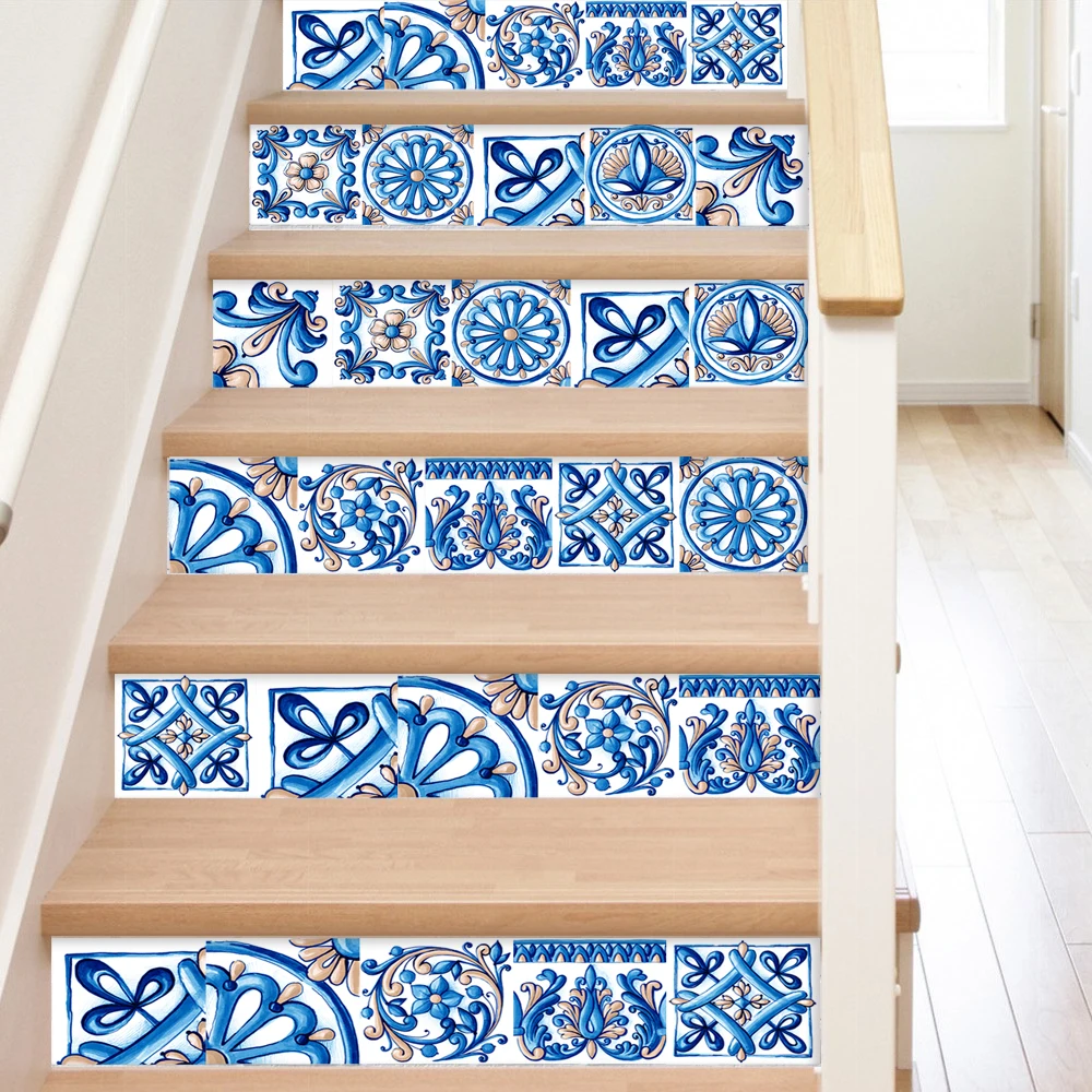 10/15/20cm Mandala Style Matte Surface Tile Sticker Peel & Stick Decoration Film For Tiles /Ground in Kitchen Wardrobe Wallpaper