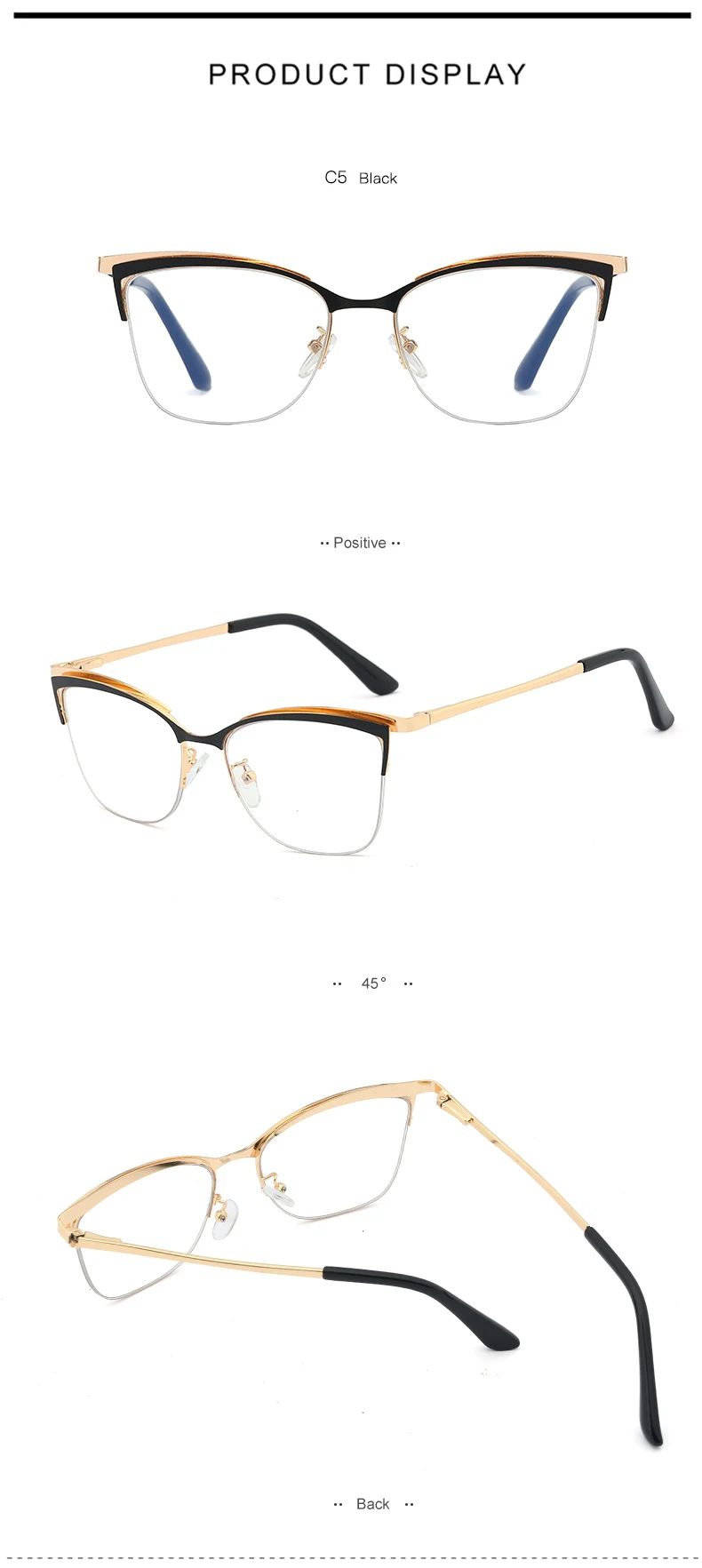 Blau Licht Blockieren Gläser Optische Verordnung Frauen Brillen Neue Frauen Brillen Mode UV400 Anti-Reflektierende Brille – Detail 5