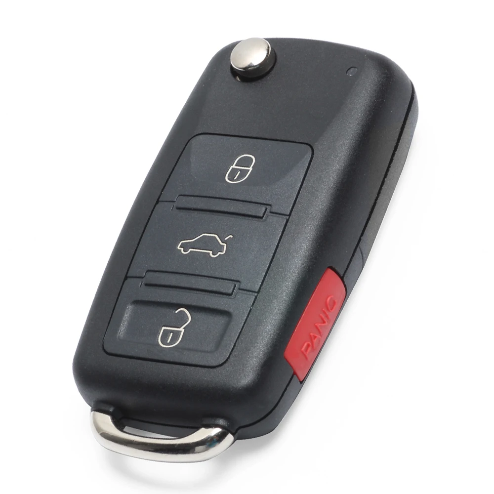 

Keyecu KR55WK45022 4 Button 315/433MHz ID46 Chip Remote Car Key Fob for VW Volkswagen Touareg 2010 2009 2008 2007 2006 2005 2004