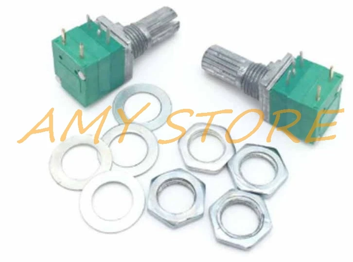 10pcsB5K/10K/20K/50K/100K/500K RV097NS RK097N/G Audio Amplifier Sealed Linear Volume Potentiometer Resistor 15mmShaft 3/5/6/8Pin