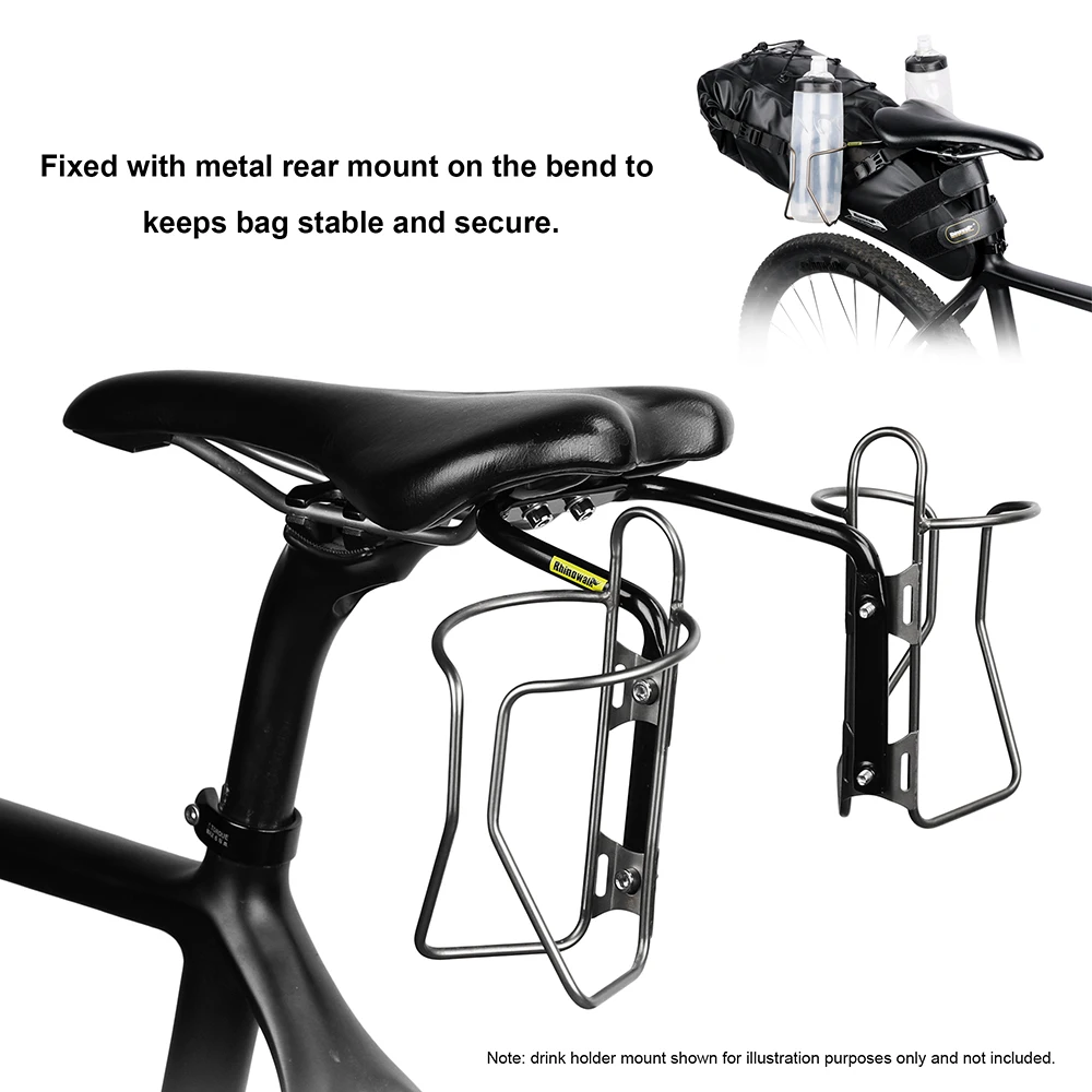 Rhinowalk Bike Bag 10L-13L Tail Seat Saddle Bag Portabel Bracket Rack Bike Tool  Bracket Luggage Rack Bike Accessories