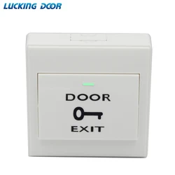 86*86mm dc 12v push exit interruptor de liberação com caixa de botão para o sistema de controle acesso da porta plástico botão do painel