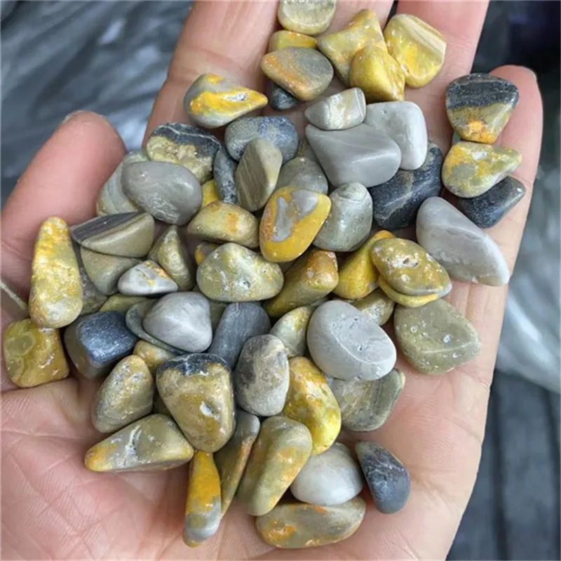 9-12mm Crystals Gravels Natural Yellow Bumbles Bee Jasper Crystal Chips For Sale