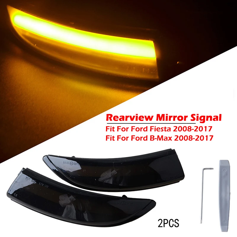 Side Mirror Signal Blinker Indicator Light Fit for Ford Fiesta Mk7 2008-2017 Fit for Ford B-Max 2008-2017 Car Accessories