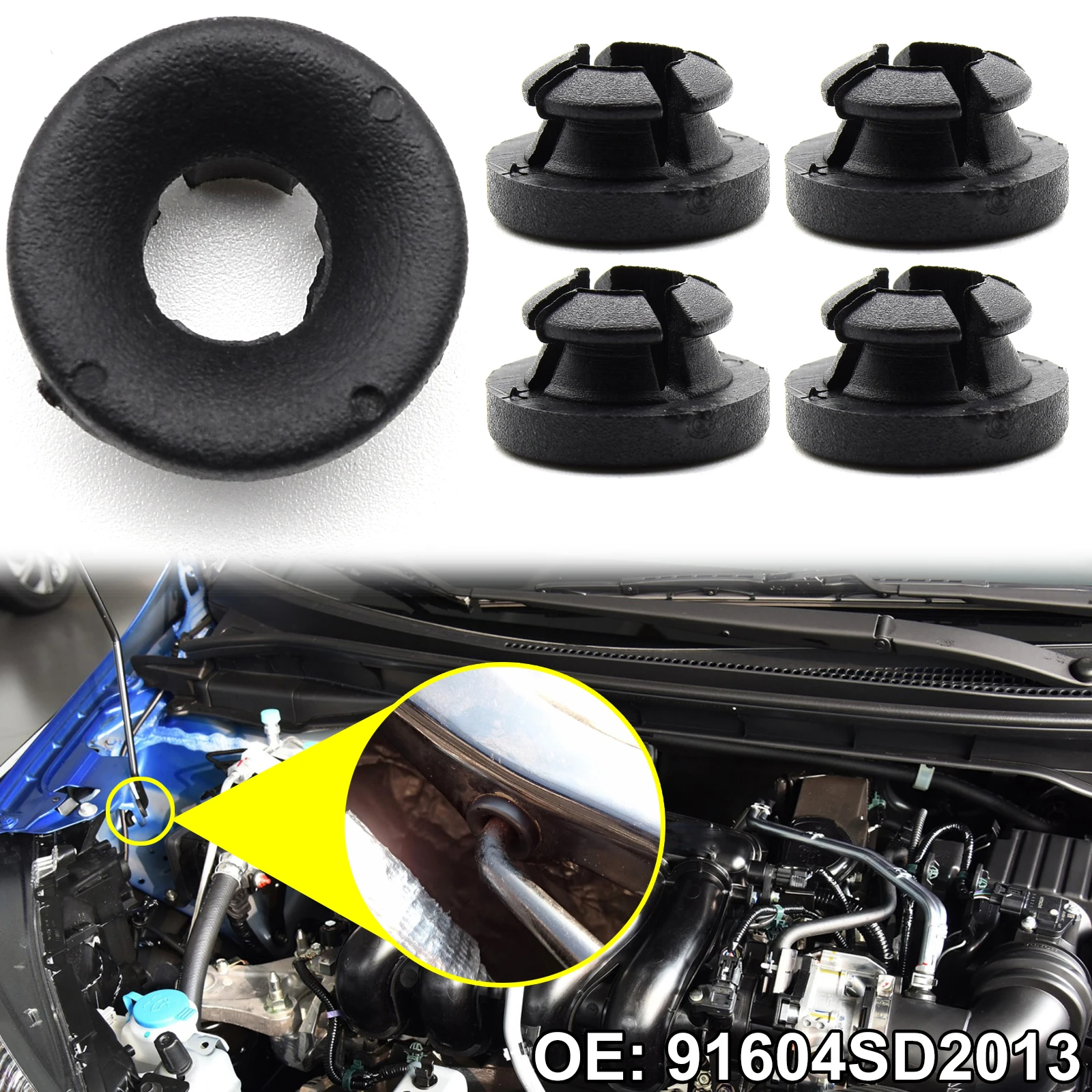 5x For Honda Accord CR-V Odyssey Civic Fit For Acura Integra RSX Car Hood Rod Clip Support Prop Grommet Clips 91604SD2013 Parts