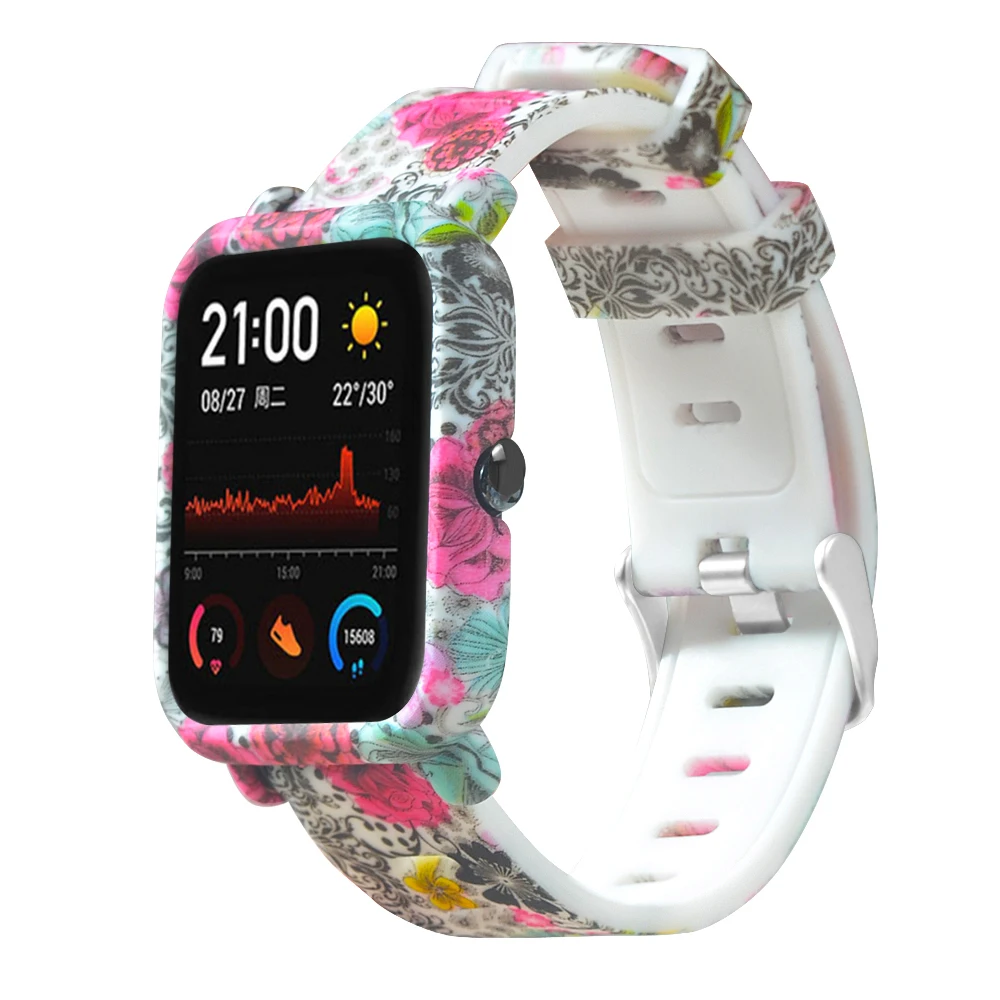 FIFATA Neue Bunte Silikon Ersatz Strap Für Huami Amazfit GTS Uhr Strap Silikon Abdeckung Fall Für Amazfit GTS Uhr Fall