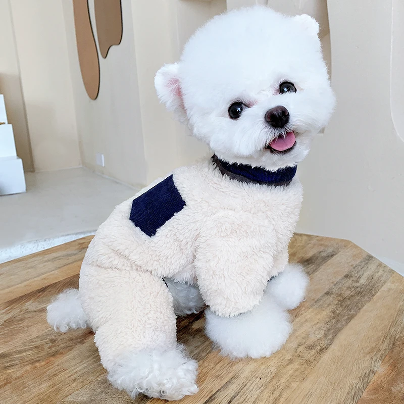 Winter Small Dog Clothes Warm Fleece Puppy Dog Jacket Overalls Chihuahua French Bulldog Pug Jumpsuit Romper Pet Costumes Outfit