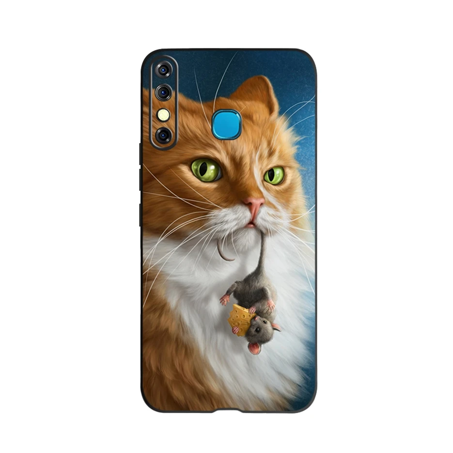 For Infinix Hot 8 Case X650C X650B X650D Soft Silicone Cute Flower Butterfly Phone Case For Infinix Hot 8 Hot8 Back Cover Bumper