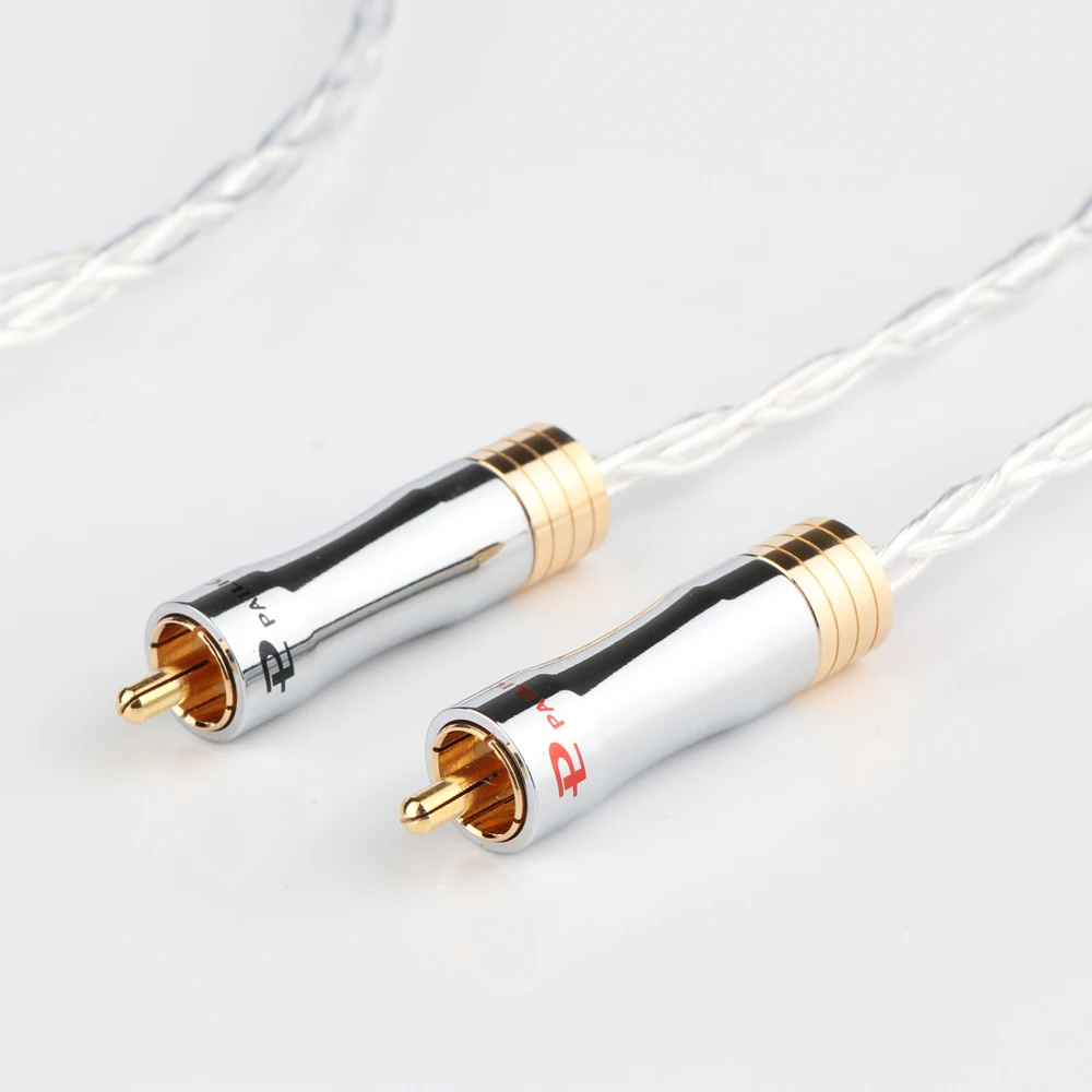 Hifi 8N OCC srebrne miedziane pozłacane RCA do RCA kabel wtyczka RCA do RCA męski kabel Audio