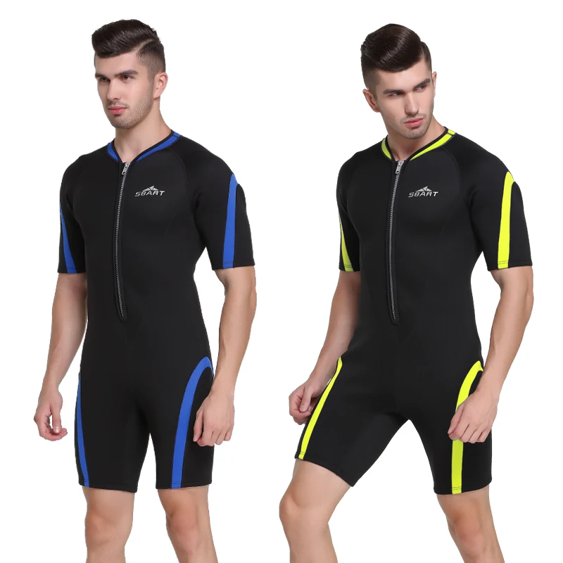 

SBART 2mm Neoprene Men Wetsuit One Piece Swimsuit Snorkeling Suit Diving Equipment Short Wetsuits For Diving Surfing Triathlon