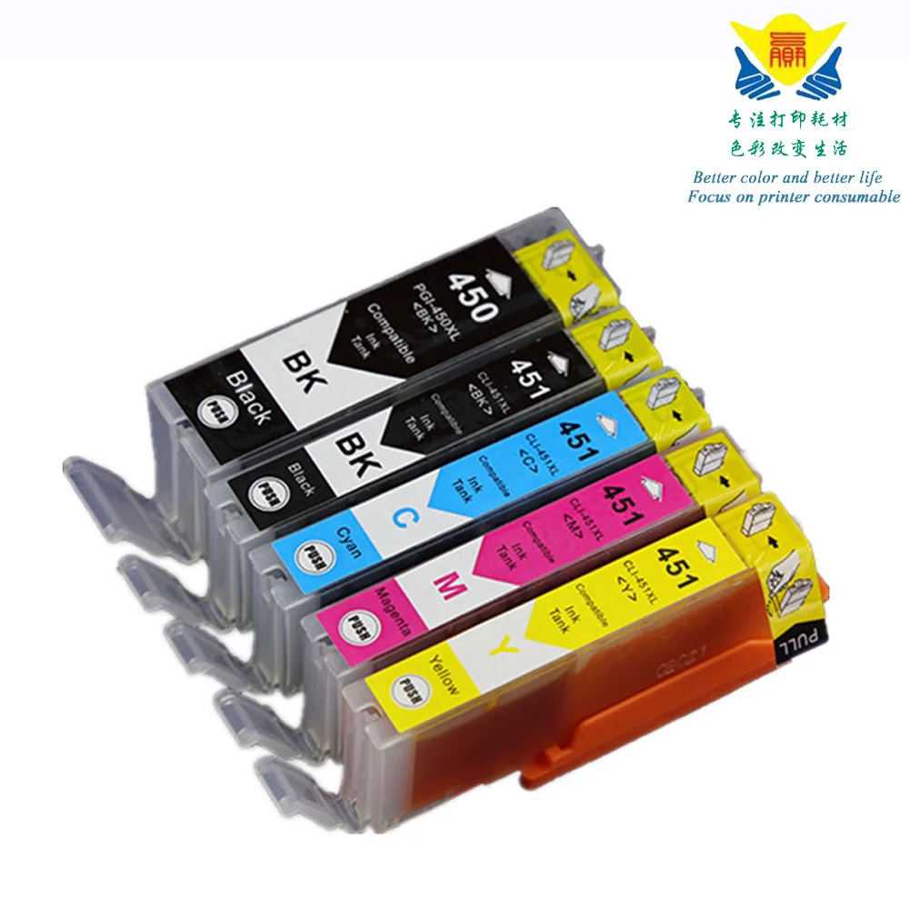 Compatible ink cartridge outlets PGI 450 CLI 451 For CANONs PIXMA IP7240 MG5440 MG6340 MX924 MG7140 MG6440