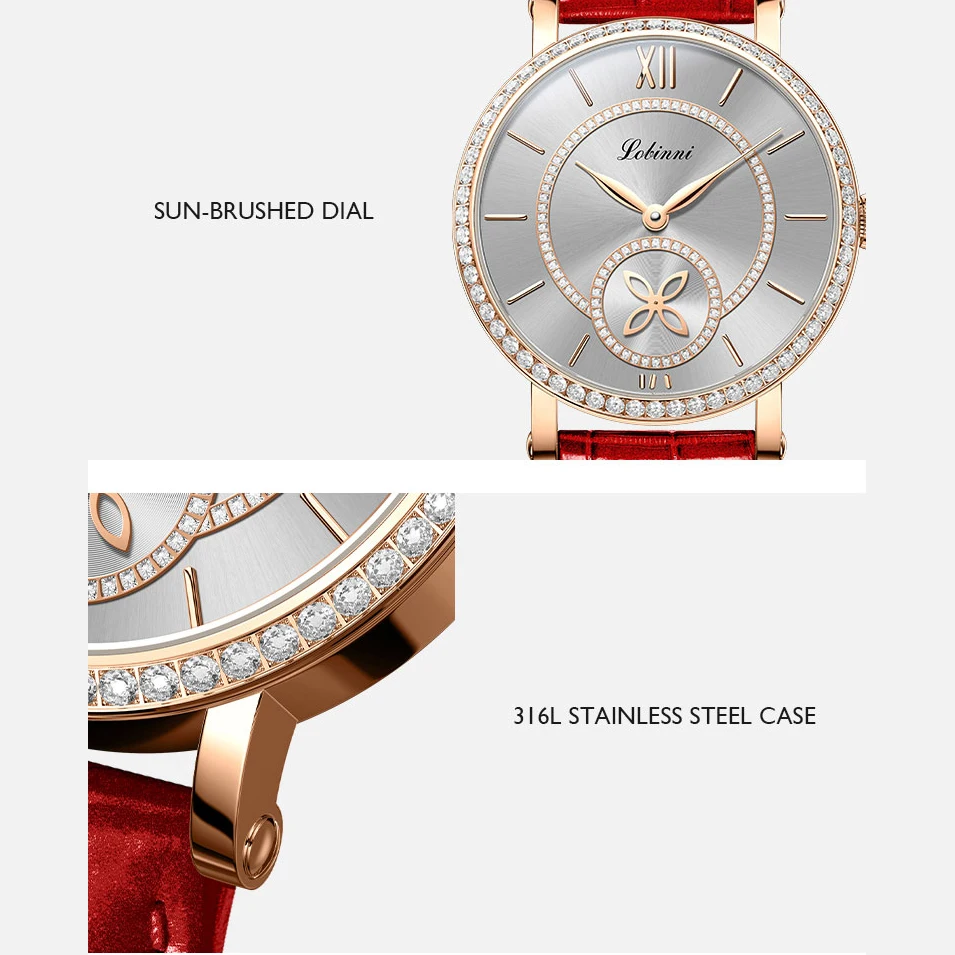 LOBINNI женские роскошные часы модные мужские автоматические часы с автоподзаводом механические наручные часы сапфировое зеркало австрийский хрустальный безель