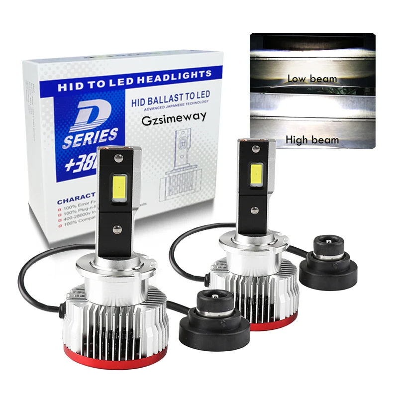 2Pcs LED D4S Car Headlight Bulbs D1S D3S D2S D2R D4R D5S D8S Auto Headlamp 70W 17200LM Kit  to Replace HID Conversion Lights