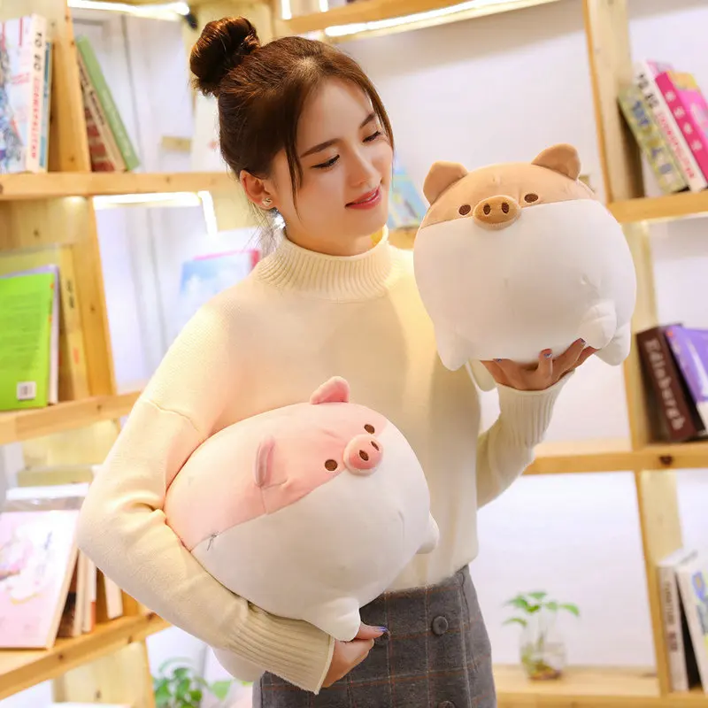 Cartoon Soft Down Cotton Fat Pig Plush Toys Stuffed Pink Doll Sleep Pillow Cushion Gift for Girlfriend