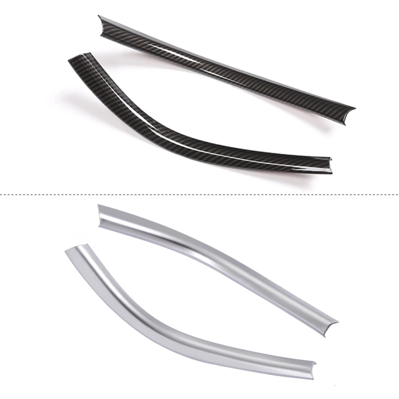 2pcs Car Interior Center Control Panel Side Strips Cover Sticker Trim For Mercedes Benz A B CLA GLA Class W176 A180 C117 X156