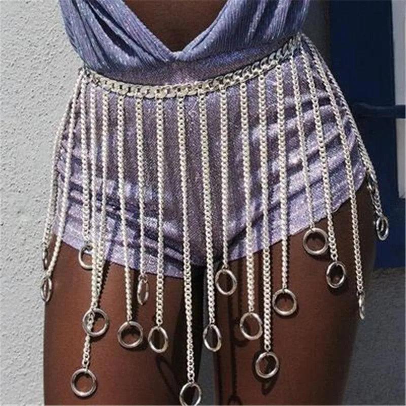 

Sexy Women Tassel Chain Body Chain Waist Skirt Chains Belly Waist Chain Statement Body Jewelry Night Club