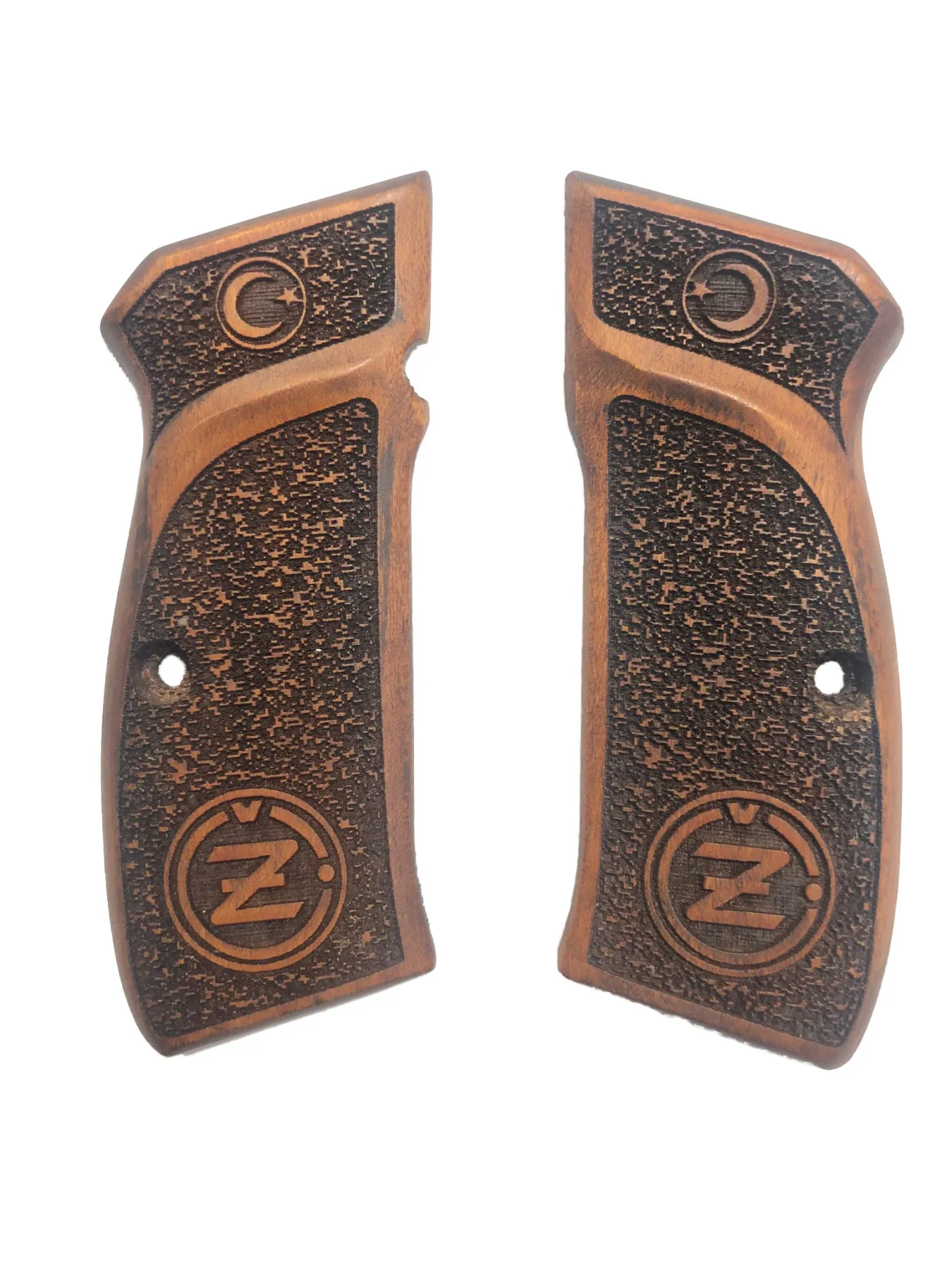 

CZ75 Compatible the Moon the stars Pattern Laser Cut Wooden Grip Mod10