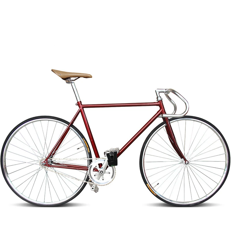 Fixie Gearing Bike Fixed Gear Bicycle Aluminum Alloy Vintage Interface LUG Frame Double V Brake Racing Student City Retro Bikes