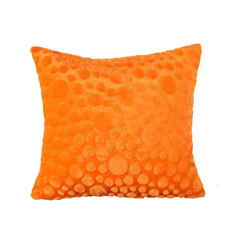 Short plush solid color cushion pillow