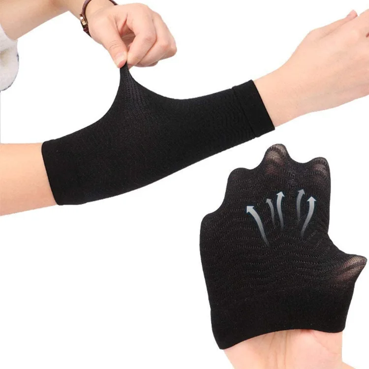 1 Pair Women Elastic Compression Arm Shaping Sleeves Slimming Arm Shaperwear Weight Loss Elbow Massager Arm Wraps