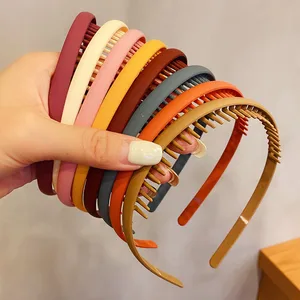 Einfache bunte weibliche matte gezahnte Haarbänder Haare gebrochener Lohn Finish Outdoor Hoop Headwear Fashion Hair Accessoires 10 Hauptverkäufe von Marta - №3