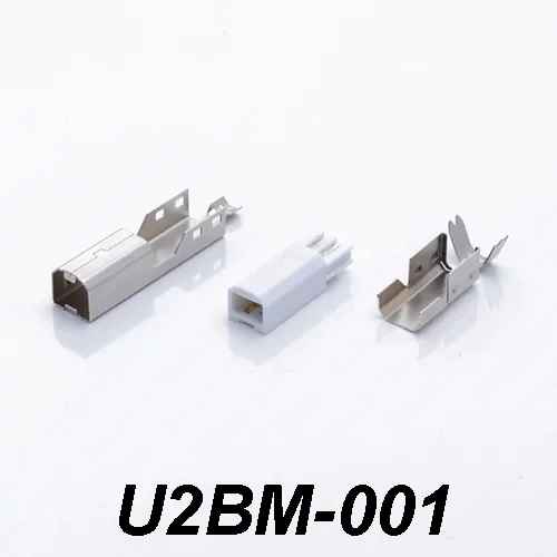 5Sets USB 2.0 B Type Male THREE-PIECE DIY USB Connector Soldering Printer Tail Charging USB Jack