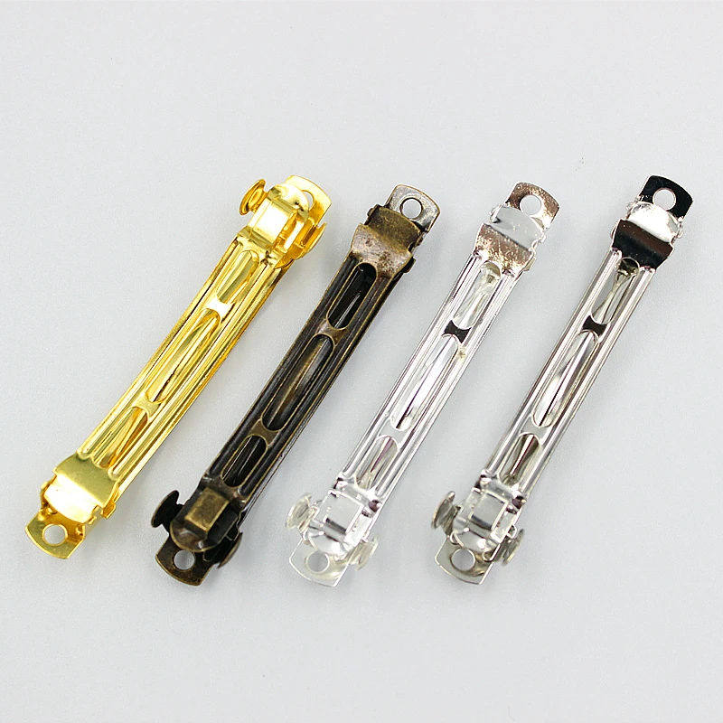 10 قطعة 50/60/70/80 مللي متر العتيقة برونزية مشبك شعر قاعدة فارغة DIY بها بنفسك مشبك شعر دبابيس الشعر المشابك الفرنسية إكسسوارات الشعر